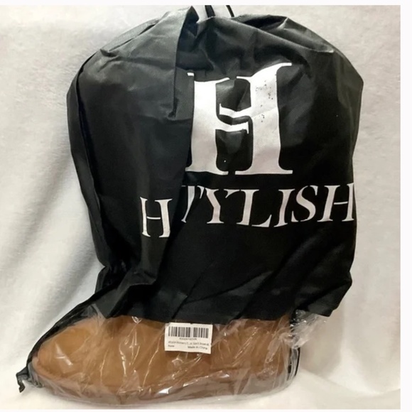 HStylish Black  Slip On Calf High Fur-Lined Waterproof Winter Snow Boot - Picture 14 of 15